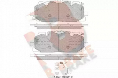 R BRAKE rb2254 -  Комплект тормозных колодок, дисковый тормоз